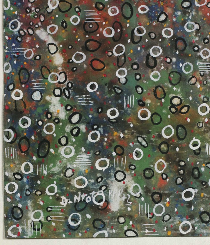 NTOTA Daniel  N TONTOLO Gouache Afrika Kongo 1972 Komposition Kreise